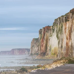 Brume de mer sur les falaises à Senneville sur Fécamp